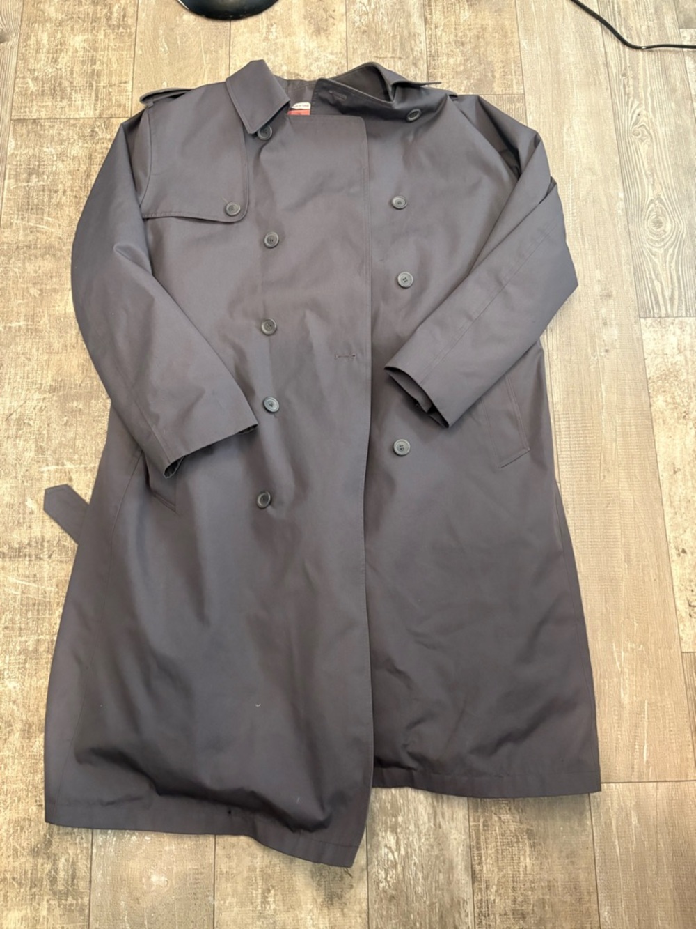 Oleg Cassini Double-Breasted‎ Trench Coat - Navy